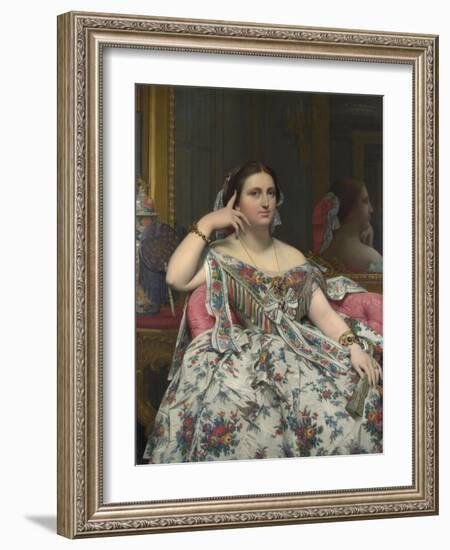 Madame Marie-Clotilde-Inès Moitessier, Née De Foucauld, 1856-Jean-Auguste-Dominique Ingres-Framed Giclee Print