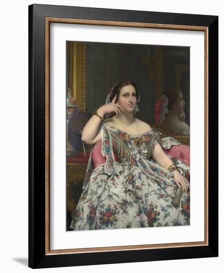 Madame Marie-Clotilde-Inès Moitessier, Née De Foucauld, 1856-Jean-Auguste-Dominique Ingres-Framed Giclee Print