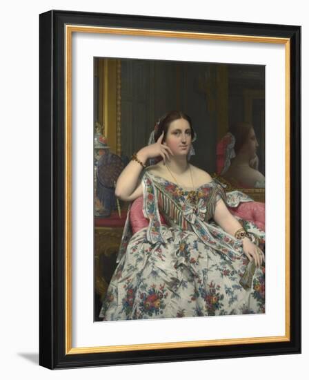 Madame Marie-Clotilde-Inès Moitessier, Née De Foucauld, 1856-Jean-Auguste-Dominique Ingres-Framed Giclee Print