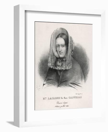 Madame Marie Lafarge Nee Cappelle at the Time of Her Trial in July 1840-Ligny Freres-Framed Art Print