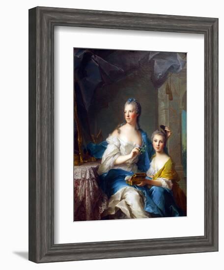 Madame Marsollier and Her Daughter-Jean-Marc Nattier-Framed Art Print