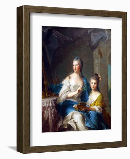 Madame Marsollier and Her Daughter-Jean-Marc Nattier-Framed Art Print