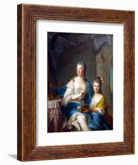 Madame Marsollier and Her Daughter-Jean-Marc Nattier-Framed Art Print