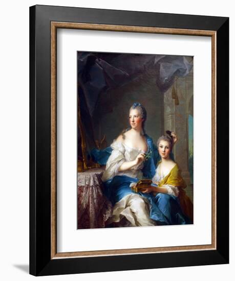 Madame Marsollier and Her Daughter-Jean-Marc Nattier-Framed Art Print