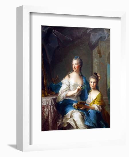 Madame Marsollier and Her Daughter-Jean-Marc Nattier-Framed Art Print