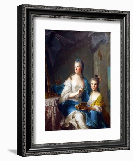 Madame Marsollier and Her Daughter-Jean-Marc Nattier-Framed Art Print