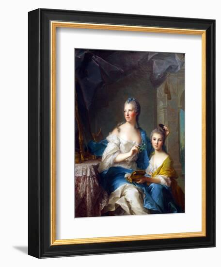 Madame Marsollier and Her Daughter-Jean-Marc Nattier-Framed Art Print