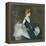 Madame Marthe Letellier Sitting on a Sofa, Holding a Fan, C.1895-Paul Cesar Helleu-Framed Premier Image Canvas