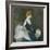 Madame Marthe Letellier Sitting on a Sofa, Holding a Fan, C.1895-Paul Cesar Helleu-Framed Giclee Print