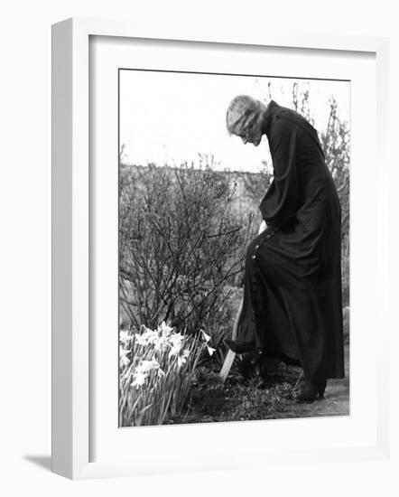 Madame Maud Gonne MacBride Working in Her Garden-John Phillips-Framed Photographic Print