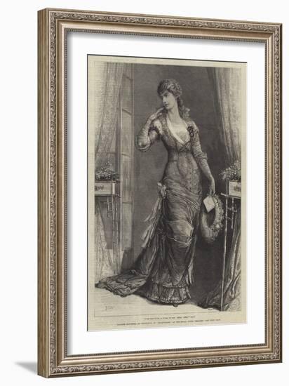 Madame Modjeska as Constance, in Heartsease, at the Royal Court Theatre-Francis S. Walker-Framed Giclee Print