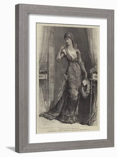 Madame Modjeska as Constance, in Heartsease, at the Royal Court Theatre-Francis S. Walker-Framed Giclee Print