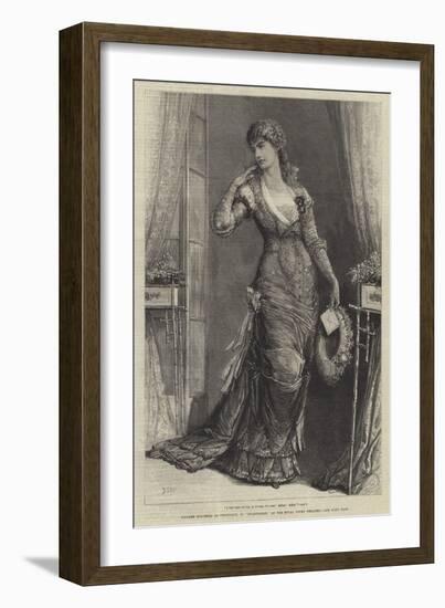 Madame Modjeska as Constance, in Heartsease, at the Royal Court Theatre-Francis S. Walker-Framed Giclee Print