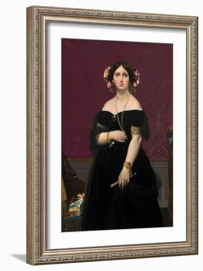 Madame Moitessier, 1851 (Oil on Canvas)-Jean Auguste Dominique Ingres-Framed Giclee Print