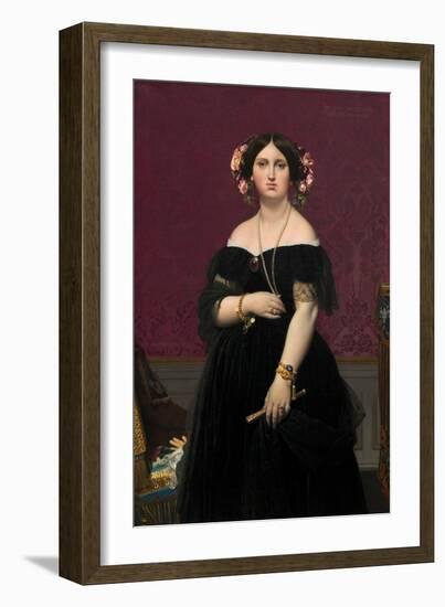 Madame Moitessier, 1851 (Oil on Canvas)-Jean Auguste Dominique Ingres-Framed Giclee Print