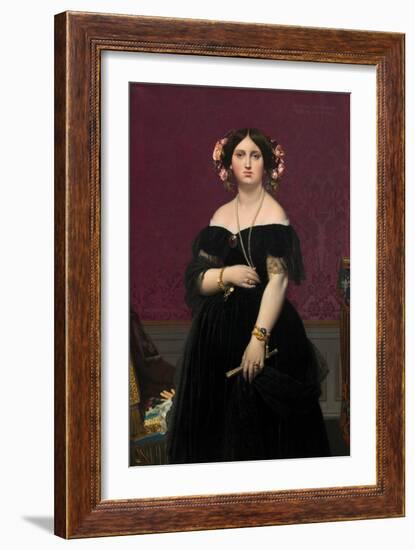 Madame Moitessier, 1851 (Oil on Canvas)-Jean Auguste Dominique Ingres-Framed Giclee Print