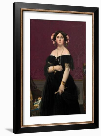 Madame Moitessier, 1851 (Oil on Canvas)-Jean Auguste Dominique Ingres-Framed Giclee Print