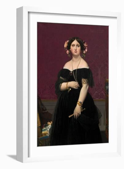 Madame Moitessier, 1851 (Oil on Canvas)-Jean Auguste Dominique Ingres-Framed Giclee Print