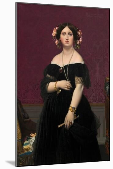 Madame Moitessier, 1851 (Oil on Canvas)-Jean Auguste Dominique Ingres-Mounted Giclee Print