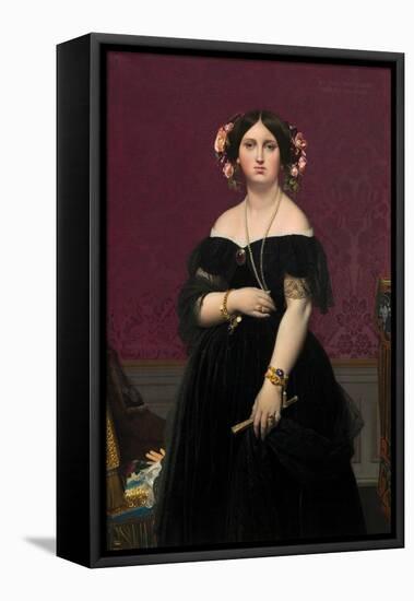 Madame Moitessier, 1851 (Oil on Canvas)-Jean Auguste Dominique Ingres-Framed Premier Image Canvas