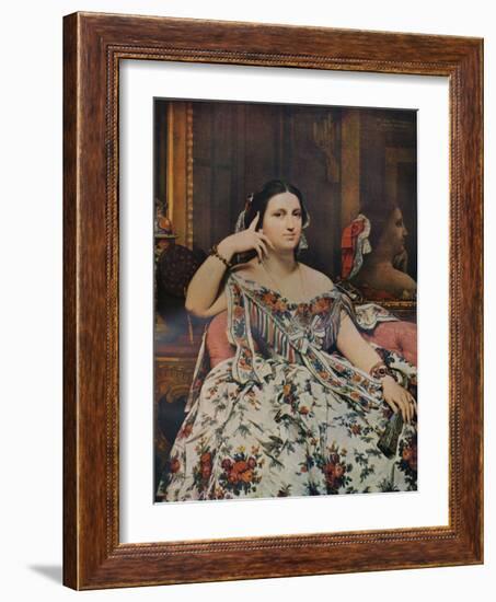 Madame Moitessier, 1856, (1936)-Jean-Auguste-Dominique Ingres-Framed Giclee Print