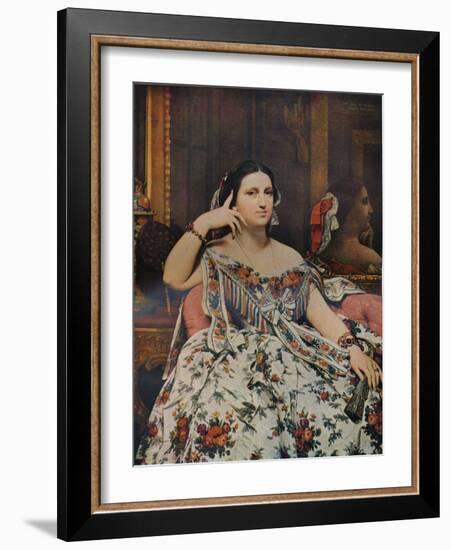 Madame Moitessier, 1856, (1936)-Jean-Auguste-Dominique Ingres-Framed Giclee Print