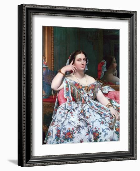 Madame Moitessier, 1856-Jean-Auguste-Dominique Ingres-Framed Giclee Print