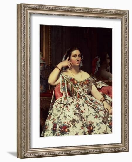 Madame Moitessier, 1856-Jean-Auguste-Dominique Ingres-Framed Giclee Print
