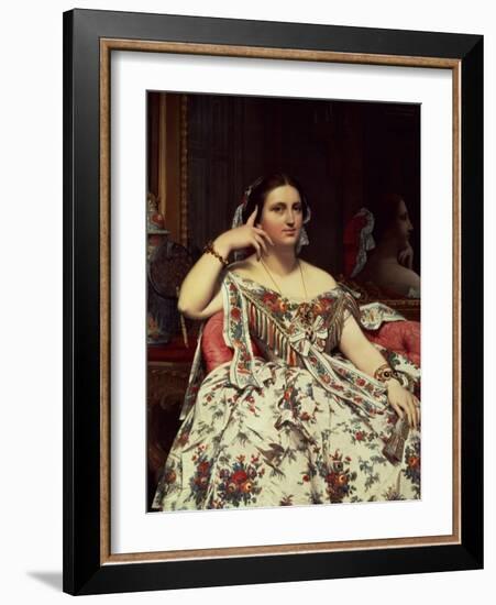 Madame Moitessier, 1856-Jean-Auguste-Dominique Ingres-Framed Giclee Print