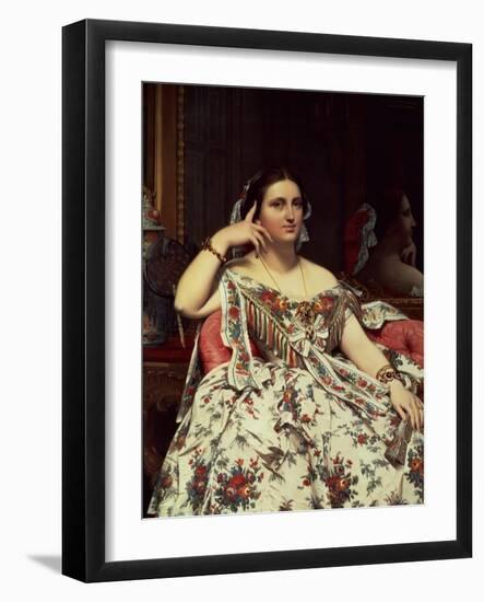 Madame Moitessier, 1856-Jean-Auguste-Dominique Ingres-Framed Giclee Print