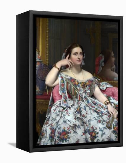 Madame Moitessier-Jean-Auguste-Dominique Ingres-Framed Premier Image Canvas