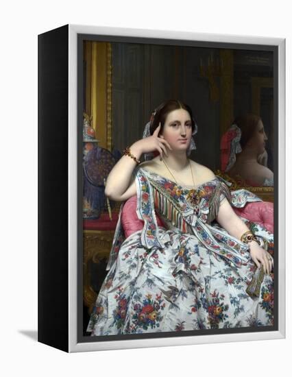 Madame Moitessier-Jean-Auguste-Dominique Ingres-Framed Premier Image Canvas