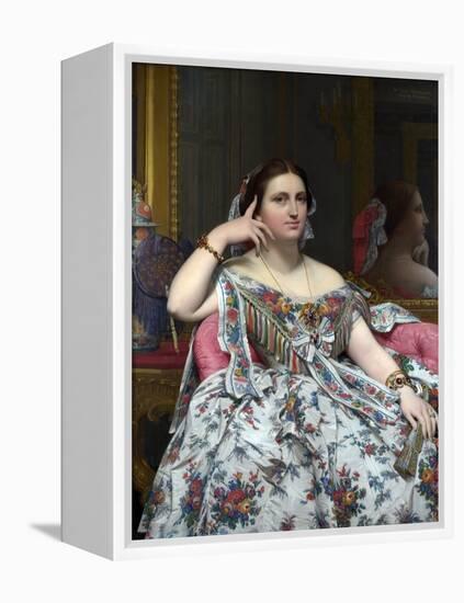 Madame Moitessier-Jean-Auguste-Dominique Ingres-Framed Premier Image Canvas