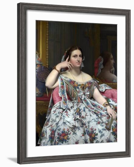 Madame Moitessier-Jean-Auguste-Dominique Ingres-Framed Photographic Print