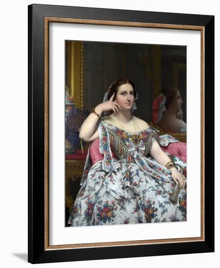 Madame Moitessier-Jean-Auguste-Dominique Ingres-Framed Photographic Print