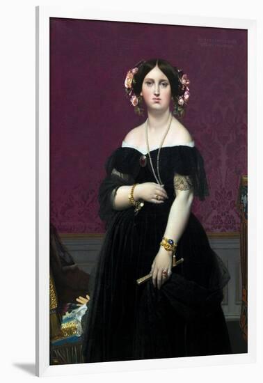 Madame Moitessier-Jean-Auguste-Dominique Ingres-Framed Premium Giclee Print