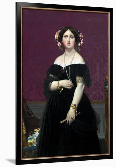 Madame Moitessier-Jean-Auguste-Dominique Ingres-Framed Premium Giclee Print