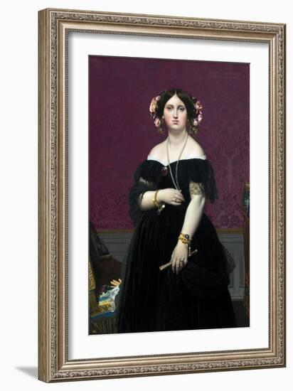 Madame Moitessier-Jean-Auguste-Dominique Ingres-Framed Giclee Print