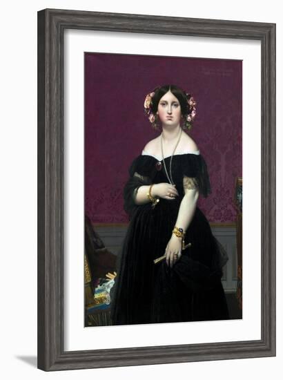 Madame Moitessier-Jean-Auguste-Dominique Ingres-Framed Giclee Print