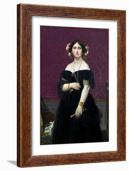 Madame Moitessier-Jean-Auguste-Dominique Ingres-Framed Giclee Print