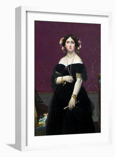 Madame Moitessier-Jean-Auguste-Dominique Ingres-Framed Giclee Print