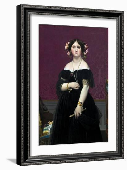 Madame Moitessier-Jean-Auguste-Dominique Ingres-Framed Giclee Print