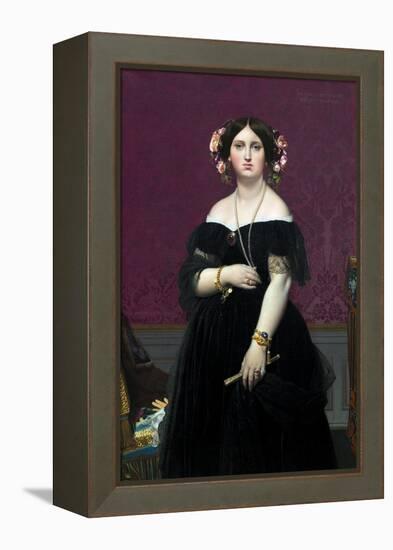 Madame Moitessier-Jean-Auguste-Dominique Ingres-Framed Premier Image Canvas