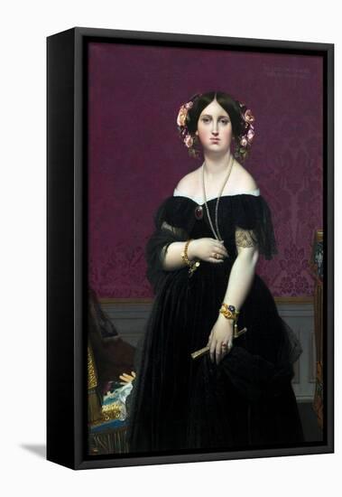 Madame Moitessier-Jean-Auguste-Dominique Ingres-Framed Premier Image Canvas