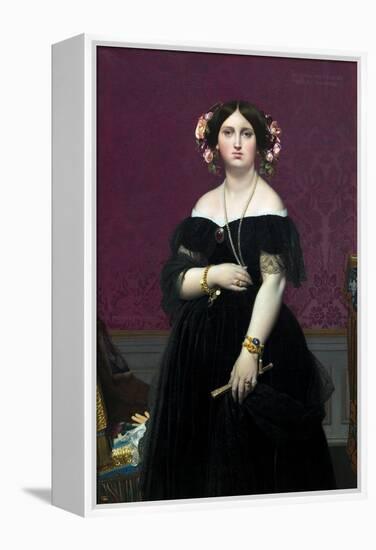 Madame Moitessier-Jean-Auguste-Dominique Ingres-Framed Premier Image Canvas