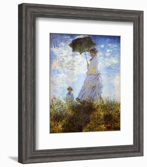 Madame Monet and Her Son-Claude Monet-Framed Art Print