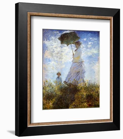 Madame Monet and Her Son-Claude Monet-Framed Art Print