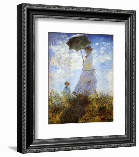 Madame Monet and Her Son-Claude Monet-Framed Art Print