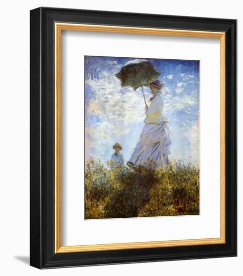 Madame Monet and Her Son-Claude Monet-Framed Art Print