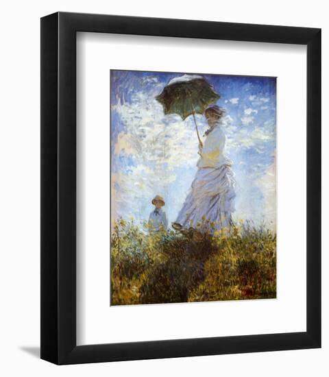 Madame Monet and Her Son-Claude Monet-Framed Art Print